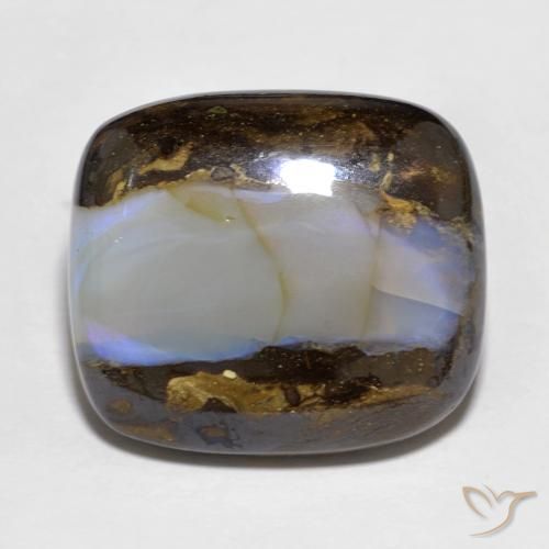 14.40ct Natural Multicolor Boulder Opal, Cushion, Translucent