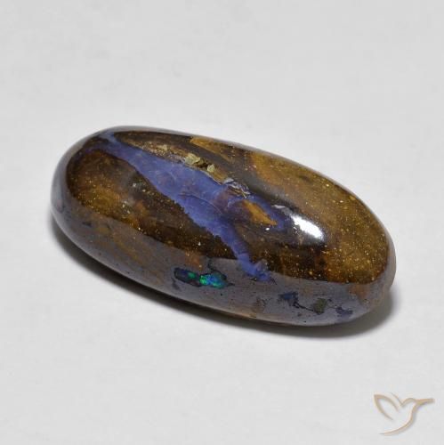 11.53 ct Multicolor Boulder Opal Stone, Natural Boulder Opal in Oval Cabochon Shape for Sale
