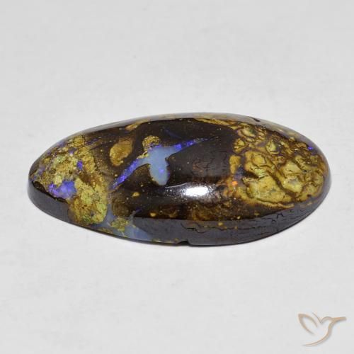 Boulder Opal Gemstone in 22.7 x 12.8 mm Size for Sale, Boulder Opal Stone in Multicolor Color