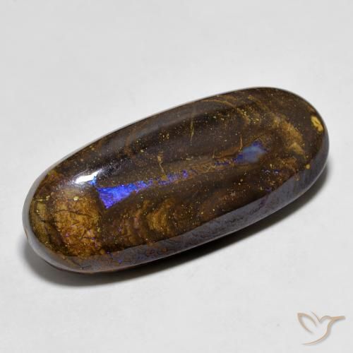 14.55 ct Multicolor Boulder Opal Stone, Natural Boulder Opal in Oval Cabochon Shape for Sale
