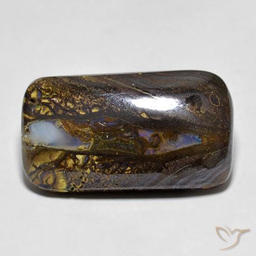 16.10ct Natural Multicolor Boulder Opal, Cushion, Opaque
