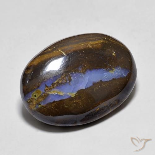 13.60 ct Multicolor Boulder Opal Stone, Natural Boulder Opal in Oval Cabochon Shape for Sale