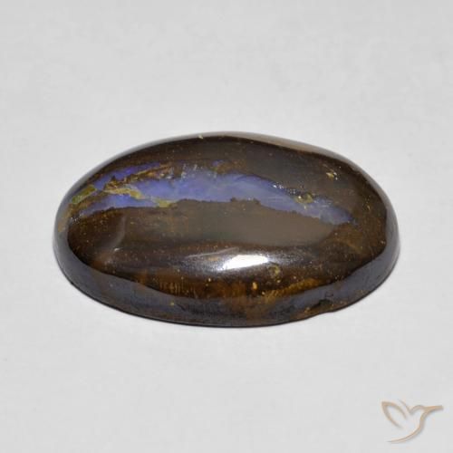 Boulder Opal Gemstone in 20 x 15 mm (calibrated) Size for Sale, Boulder Opal Stone in Multicolor Color