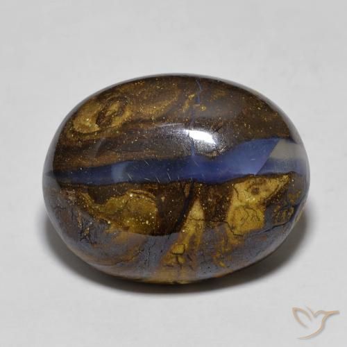 15,09 ct ovaler Boulder-Opal aus Australian, Größe: 18,5 x 14,6mm, Reinheit: Opaque, Garantiert echter Edelstein, 1 Stück Boulder-Opal in Mehrfarbig Farbe, Mohs-Härte von 5,5 - 6,5, Photo A