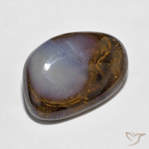 10.15 ct Multicolor Boulder Opal Stone, Natural Boulder Opal in Fancy Cabochon Shape for Sale