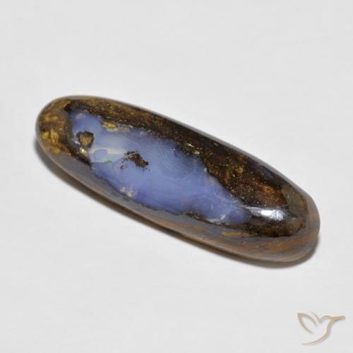 7.43 ct Multicolor Boulder Opal Stone, Natural Boulder Opal in Oval Cabochon Shape for Sale