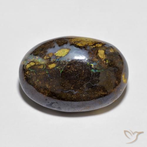 11.57ct Natural Multicolor Boulder Opal, Oval, Opaque