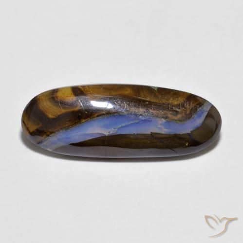 Ópalo Boulder Cabujón Óvalo de 6,36 ct de Australia, Dimensión 21,5 x 8mm, Claridad Transparente, Piedra preciosa natural No tratado, 1 pieza de Ópalo Boulder en color Multicolor, Dureza Mohs de 5.5 - 6.5, Photo A