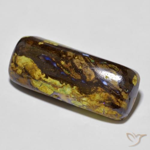 16.30ct Natural Multicolor Boulder Opal, Cushion, Opaque