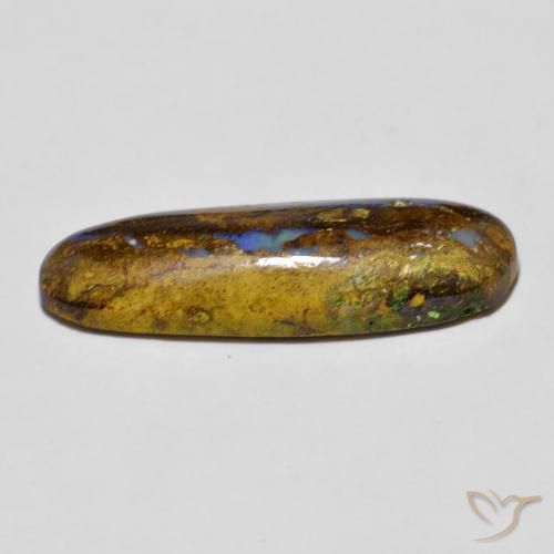 Boulder Opal Gemstone in 22.9 x 7.6 mm Size for Sale, Boulder Opal Stone in Multicolor Color