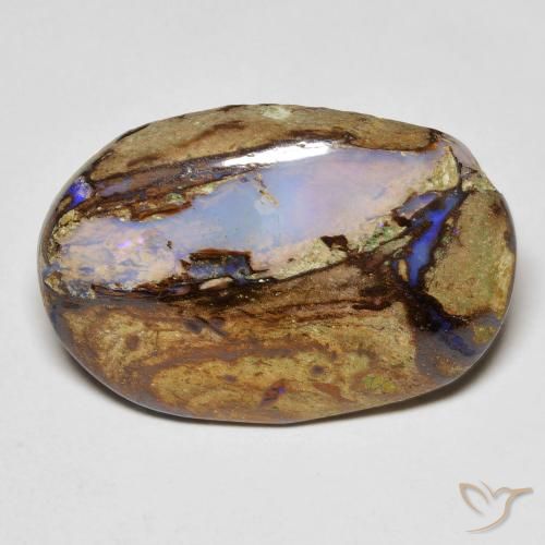10.30ct Natural Multicolor Boulder Opal, Oval, Opaque