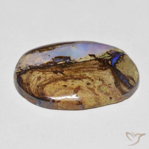 Boulder Opal Gemstone in 22.6 x 15.6 mm Size for Sale, Boulder Opal Stone in Multicolor Color