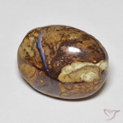 12.53 ct Multicolor Boulder Opal Stone, Natural Boulder Opal in Oval Cabochon Shape for Sale