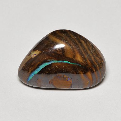 16,1x11,1 mm Opale macigno multicolore taglio fantasia dall'Australia, peso di 6,37 ct, pietra preziosa naturale non trattati in purezza Opaque, 1 pezzo Opale macigno Cabochon fantasia - Colore: Multicolore, durezza Mohs di 5,5 - 6,5 , Photo A