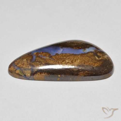 Boulder Opal Gemstone in 29.7 x 15 mm Size for Sale, Boulder Opal Stone in Multicolor Color