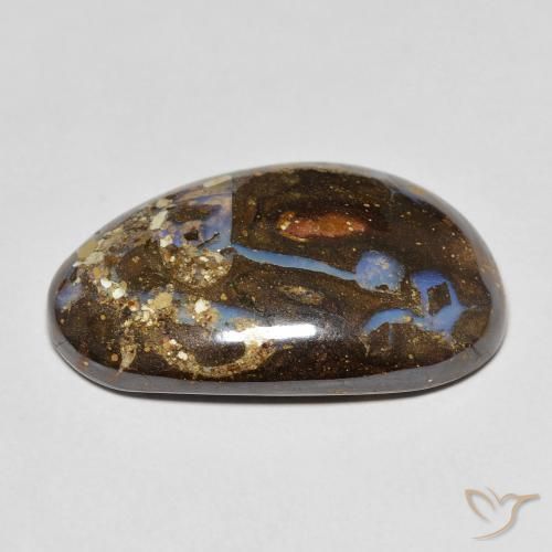 Boulder Opal Gemstone in 25.3 x 16.7 mm Size for Sale, Boulder Opal Stone in Multicolor Color