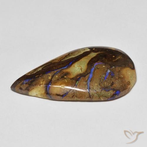 Boulder Opal Gemstone in 26.8 x 14.6 mm Size for Sale, Boulder Opal Stone in Multicolor Color