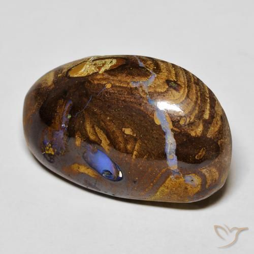 21.16 ct Multicolor Boulder Opal Stone, Natural Boulder Opal in Fancy Cabochon Shape for Sale