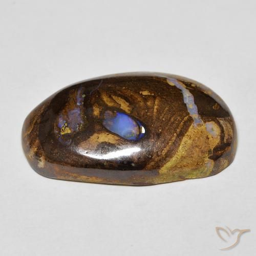 Boulder Opal Gemstone in 25.6 x 16.9 mm Size for Sale, Boulder Opal Stone in Multicolor Color