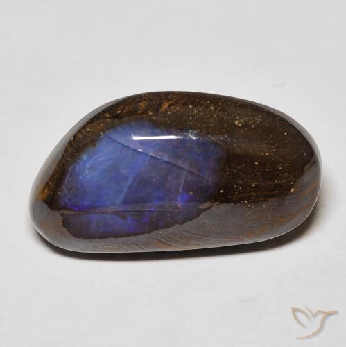 Ópalo Boulder Multicolor Cabujón Elegante de 19,2x10,5 mm de Australia, peso de 10.26ct, piedra preciosa No tratado de forma natural en claridad Opaco, Ópalo Boulder de 1 pieza: el color es Multicolor, dureza Mohs de 5.5 - 6.5, Photo A