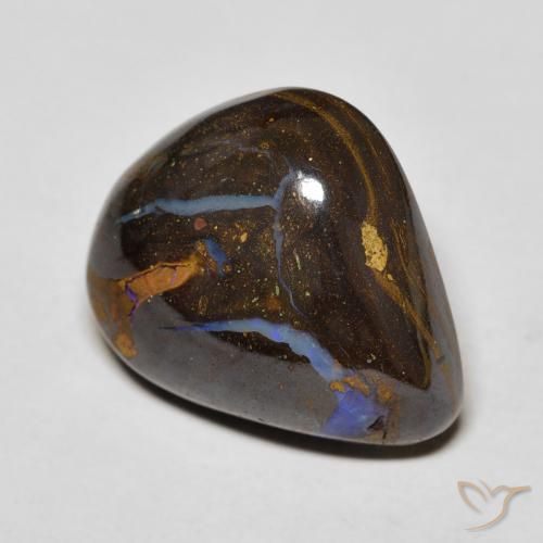 14.15 ct Multicolor Boulder Opal Stone, Natural Boulder Opal in Fancy Cabochon Shape for Sale