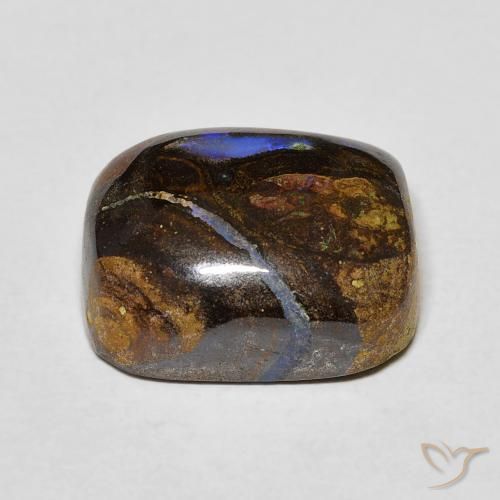Boulder Opal Gemstone in 13.7 x 10.9 mm Size for Sale, Boulder Opal Stone in Multicolor Color