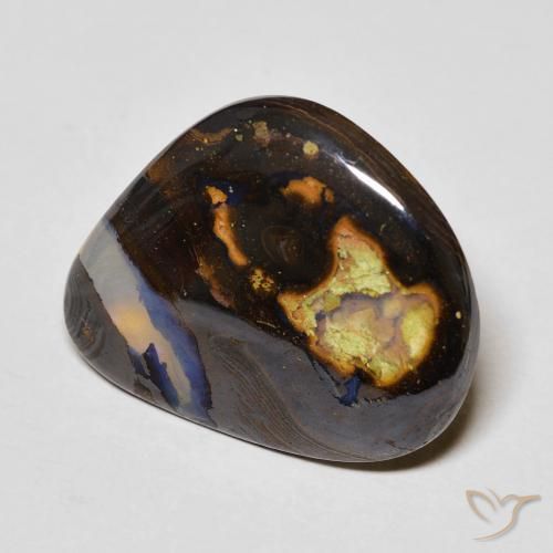 11.42 ct Multicolor Boulder Opal Stone, Natural Boulder Opal in Fancy Cabochon Shape for Sale