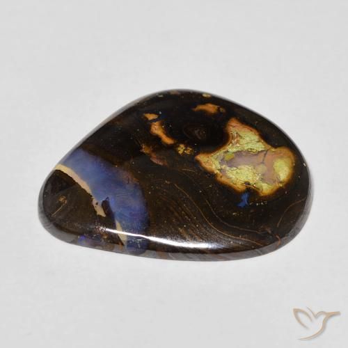 Boulder Opal Gemstone in 21.7 x 18.6 mm Size for Sale, Boulder Opal Stone in Multicolor Color