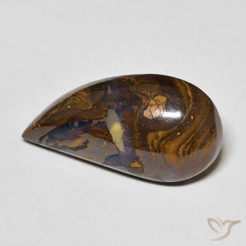 11.00 ct Multicolor Boulder Opal Stone, Natural Boulder Opal in Fancy Cabochon Shape for Sale