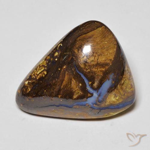 17,24 ct trillionenschliff mehrfarbiger Boulder-Opal aus Australian, Größe 21,2 x 17,4mm, natürlicher Edelstein, Opaque Reinheit, 1 Stück trillionenschliff Boulder-Opal, Mohs-Härte von 5,5 - 6,5 , Photo A