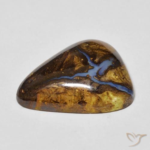 Boulder Opal Gemstone in 21.2 x 17.4 mm Size for Sale, Boulder Opal Stone in Multicolor Color