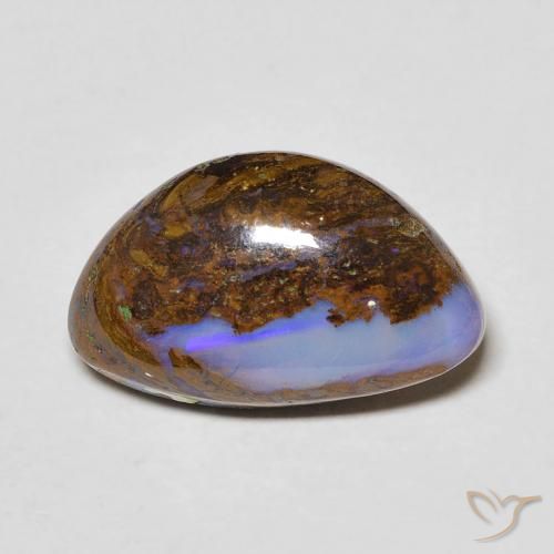 4,92 ct fancy-schliff mehrfarbiger Boulder-Opal aus Australian, Größe 15,3x9,4 mm, Garantiert natürlicher Edelstein, Opaque Reinheit, 1 Stück Boulder-Opal in Mehrfarbig Farbe, Mohs-Härte von 5,5 - 6,5, Photo A