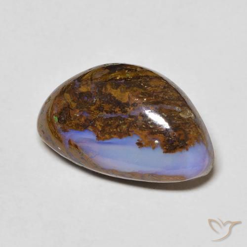 4.92 ct Multicolor Boulder Opal Stone, Natural Boulder Opal in Fancy Cabochon Shape for Sale
