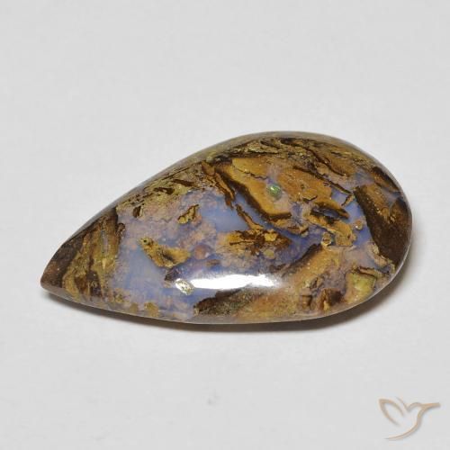 Boulder Opal Gemstone in 21.9 x 14 mm Size for Sale, Boulder Opal Stone in Multicolor Color