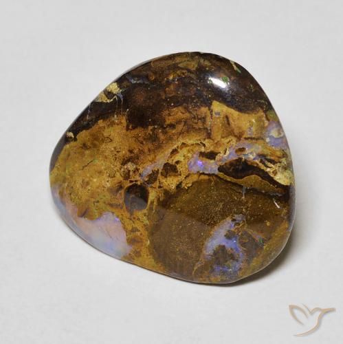 9.92 ct Multicolor Boulder Opal Stone, Natural Boulder Opal in Fancy Cabochon Shape for Sale