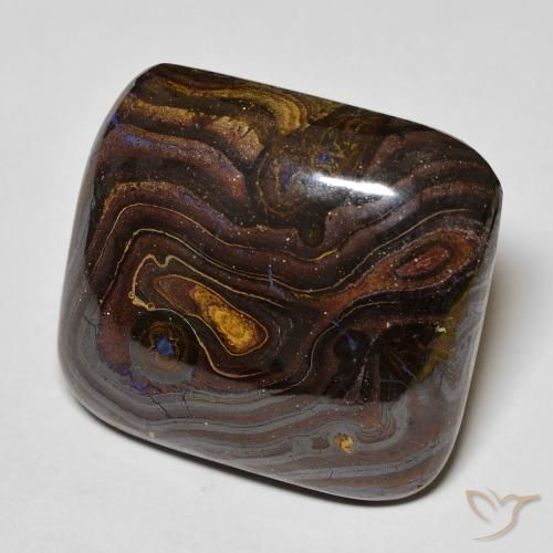 42.66 ct Multicolor Boulder Opal Stone, Natural Boulder Opal in Cushion Cabochon Shape for Sale