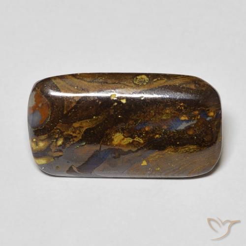 6.97ct Natural Multicolor Boulder Opal, Cushion, Opaque