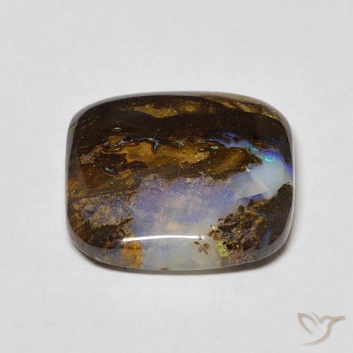 Boulder Opal Gemstone in 13 x 13 mm (calibrated) Size for Sale, Boulder Opal Stone in Multicolor Color