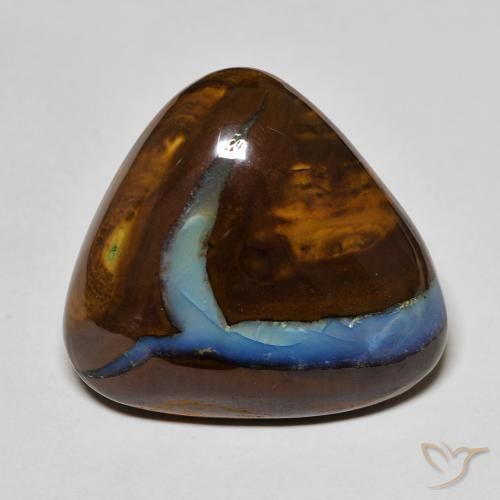 25.5 ct Trillion Boulder Opal, 22.1 x 21.4 mm From Australia, Photo A