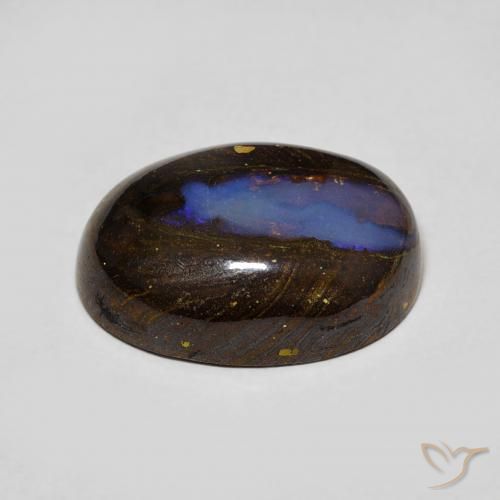 Boulder Opal Gemstone in 14.4 x 10.5 mm Size for Sale, Boulder Opal Stone in Multicolor Color