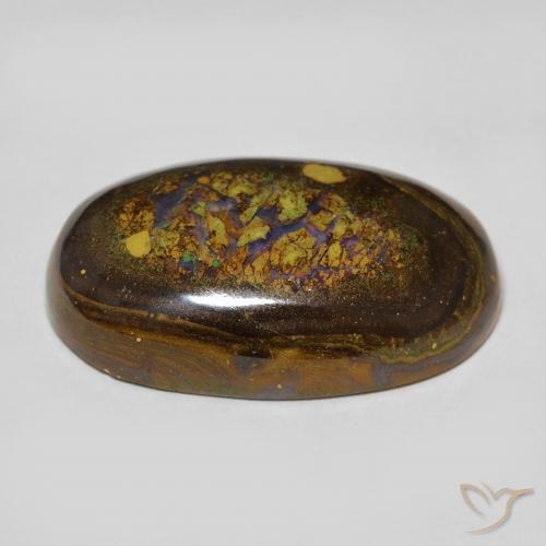 Boulder Opal Gemstone in 23.8 x 14.7 mm Size for Sale, Boulder Opal Stone in Multicolor Color