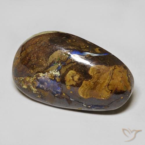 17.63 ct Multicolor Boulder Opal Stone, Natural Boulder Opal in Fancy Cabochon Shape for Sale