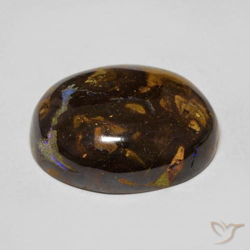 Boulder Opal Gemstone in 18.4 x 14.5 mm Size for Sale, Boulder Opal Stone in Multicolor Color