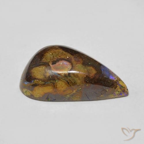 Boulder Opal Gemstone in 16.7 x 9.7 mm Size for Sale, Boulder Opal Stone in Multicolor Color