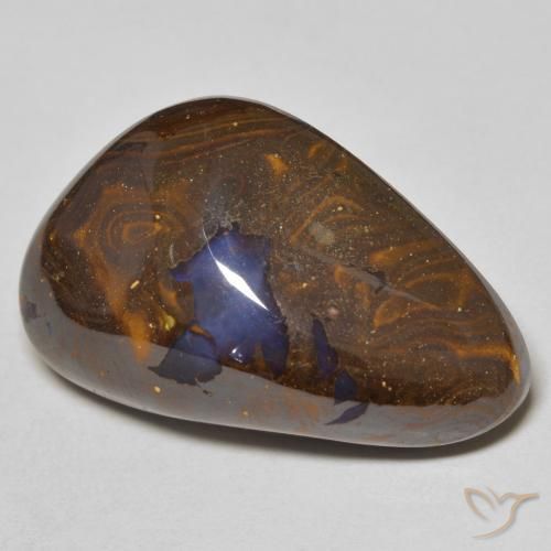25.69 ct Multicolor Boulder Opal Stone, Natural Boulder Opal in Fancy Cabochon Shape for Sale