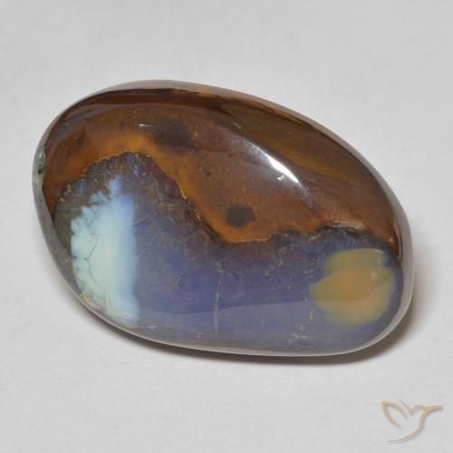 18.42 ct Multicolor Boulder Opal Stone, Natural Boulder Opal in Fancy Cabochon Shape for Sale