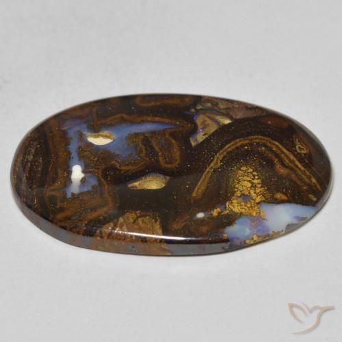 Boulder Opal Gemstone in 25.9 x 17.1 mm Size for Sale, Boulder Opal Stone in Multicolor Color