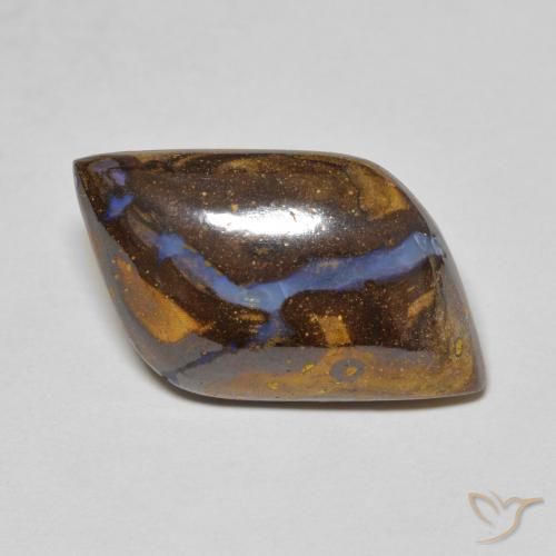 15,7x11,7 mm fancy-schliff mehrfarbiger Boulder-Opal aus Australian, Gewicht 9,73 ct, 1 Stück Boulder-Opal - Farbe: Mehrfarbig, natürlicher Edelstein in Opaque Reinheit, Mohs-Härte von 5,5 - 6,5, Photo A