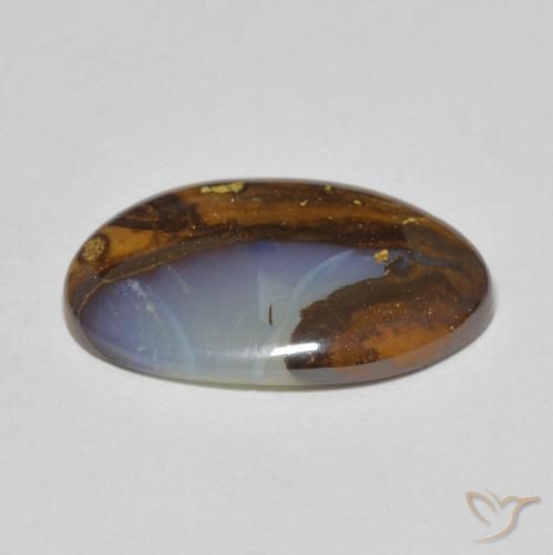 Boulder Opal Gemstone in 18.1 x 11.1 mm Size for Sale, Boulder Opal Stone in Multicolor Color