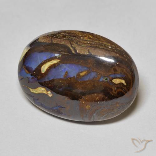13.59 ct Multicolor Boulder Opal Stone, Natural Boulder Opal in Oval Cabochon Shape for Sale